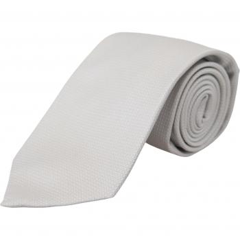 Off White Silk Patterned Narrow Mens Necktie Tie