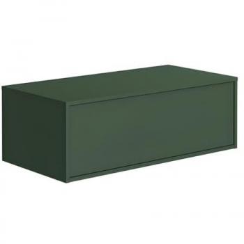 Mueble de baño flotante bajo lavabo - Color verde mate - 94 cm - TEANA II
