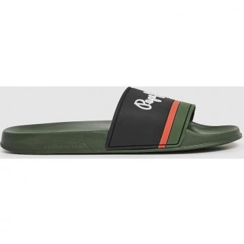 Pepe Jeans Chanclas Slider con Logo en relieve y tira ancha en empeine