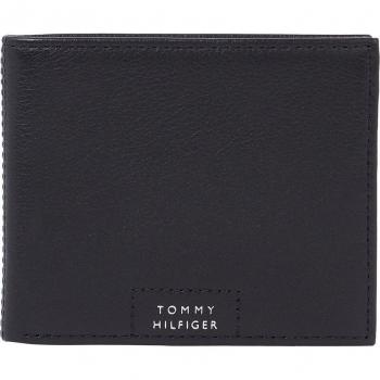 Cartera Tommy Hilfiger de piel para hombre en color negro con logo