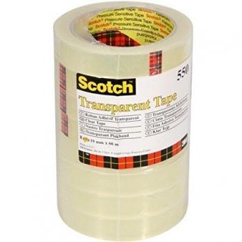 Scotch-Brite FT510063090 - Cinta adhesiva transparente, 19 mm x 66 m