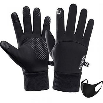 OHWHOA Guantes Invierno Impermeables por Hombre y Mujer, Guantes Moto Termicos Pantalla Táctil por Ciclismo, Running, Camping, Senderismo, Escalada, Combate, Esquiar