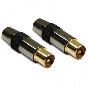 Metronic 419100 - Tomas TV macho 9.52 mm, dorado/negro