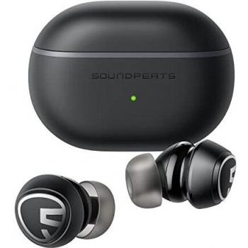 SoundPEATS Mini Pro Hybrid Active Noise Cancelación Auriculares Inalámbricos, Auriculares Bluetooth 5.2 con ANC, QCC3040, aptX Adaptive, Modo Transparencia, CVC 8.0, Modo de Juego, 21 Horas