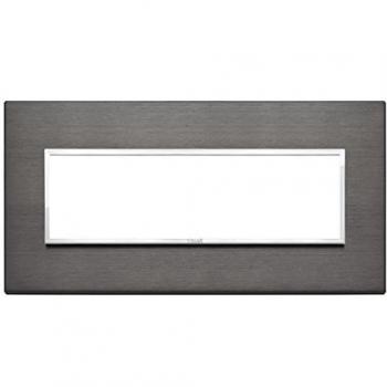 Placa Vimar Eikon Evo 7 Módulos Color Gris Lava 21657.03