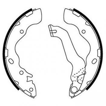 Juego de zapatas de freno HELLA 8DB 355 002-761 para Hyundai con accesorios y palanca de freno