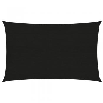 Toldo de vela HDPE negro 160 g/m² 2x4 m