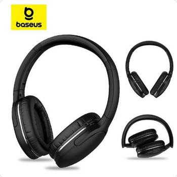 Auriculares inalámbricos Baseus D02 Pro Bluetooth 5.3, plegables, deportivos, con micrófono y 40 horas de duración en color blanco