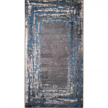 Alfombra de interior anillo 180 x 270 cm - azul