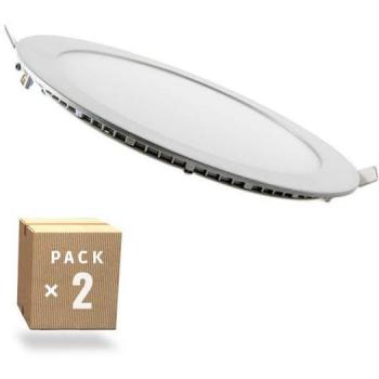 Pack 2 Placas LED 20W 1.800Lm Circular 40.000H