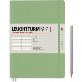 Cuaderno Leuchtturm1917 B5 con líneas y tapa blanda en color Sage