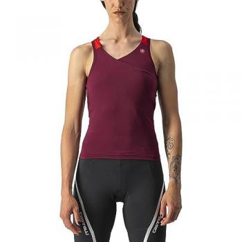 Maillot Castelli Solaris tirantes lila rojo mujer - XL