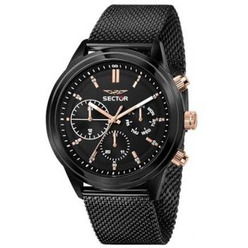 Sector 670 Men's Multifunction Watch, Black PVD Stainless Steel, 45mm, Water Resistant 5ATM