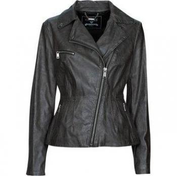 Guess AGNES Women's Black Leather Jacket - Stylish, Versatile, Size M