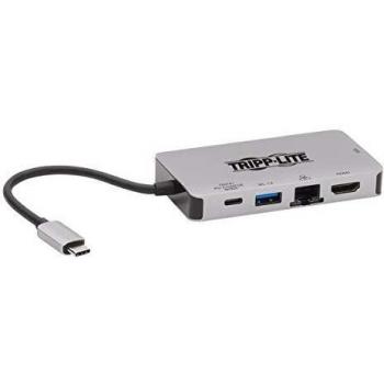 Tripp Lite USB-C Dual Display Dock, 4K HDMI, VGA, 2x USB-A Ports, Gbe, 100W PD 3.0