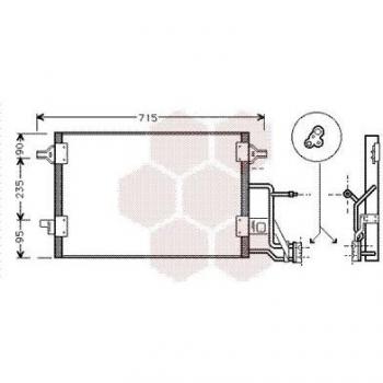 Condensador de aire acondicionado VAN WEZEL 03005173 para AUDI A4 B5 Avant y Berline (sin secador)