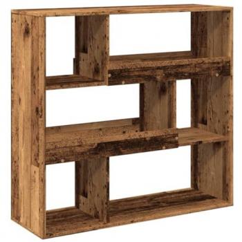 Estantería divisor de espacios madera envejecida 100x33x94,5 cm marrón