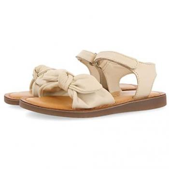 Gioseppo Sandalias Piel Metalizada Off-White Niña Stigny, Marfil, 27 EU - Novedades en Calzado Infantil