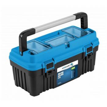 Maletín de herramientas Hogert Technik HT7G066, incluye 66 piezas, fabricado en acero al carbono, con maletín de transporte resistente y organizador interno
