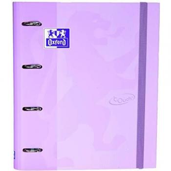 Carpeta con recambio oxford europeanbinder pastel 4 anillas 35 mm a4+ tapa extradura con gomilla colores