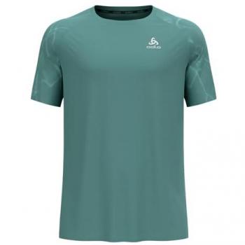 Camiseta de Correr Odlo Essentials Print para Hombre, Manga Corta, Color Artic Verde Petrol