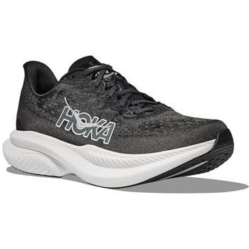 HOKA Mach 6 Men's Road Running Shoes - Black/White, Size 12.5 (US) / 48 (EU)