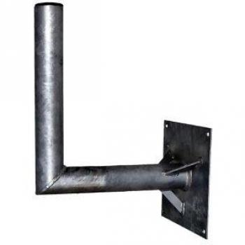 A.S. SAT 26050 Soporte de Pared galvanizado Acero 50 cm de Distancia de Pared 60 mm Plana Tubo con puntal. para Sat Antena de 150 cm