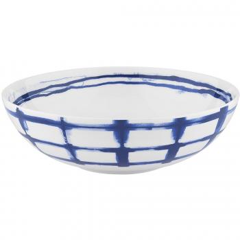 R2S Cuenco de 18,5 cm, Bone China, Blanco/Azul, 18.5 x 18.5 x 6 cm