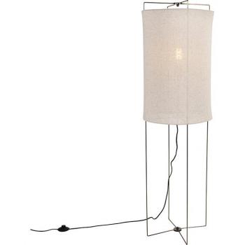 Lámpara de pie diseño acero con pantalla lino beige - RICH