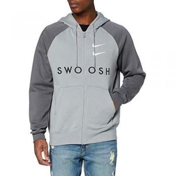 Nike M NSW Swoosh Hoodie FZ BB Sudadera, Hombre, Particle Grey/Iron Grey/Black/