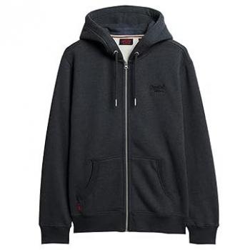 Superdry Essential Logo Zip Hoodie Vintage Navy Marl