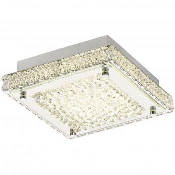 Lámpara de techo Amelia 12W 1200lm LED 4000K Acero inoxidable / cristal
