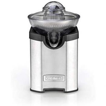 Cuisinart CCJ210E Exprimidor eléctrico de acero inoxidable con función Turbo, sistema antigoteo, todo tipo de cítricos, apto lavavajillas, apto con vaso alto