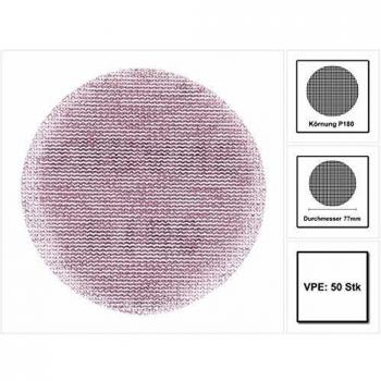 Disco de Lija Orbital Abranet 77mm Grip, Grano 180 - Paquete de 50 Unidades