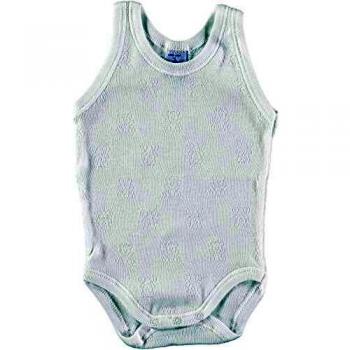 Babidu Body Tirante Sport Calado Ositos, Ropa de Bautizo para Bebés, Blanco, 18 M