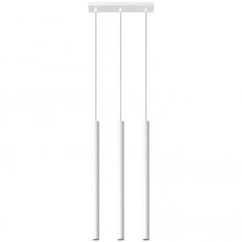 Lámpara de Techo Pastelo 3 Focos Blanco Acero G9 LED Suspendida