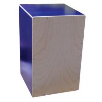 Cajón flamenco con bordones de medidas 40 x 25 x 25,5 cm en color Azul y Natural
