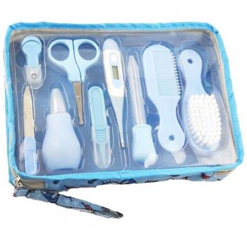 Fygood - Kit de cuidado y salud para bebé Blue+Transparent bag Talla:9pcs Set