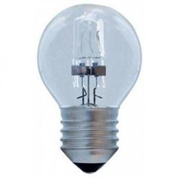 Evila - Lámpara halogena ahorro esfera clara e27 28w