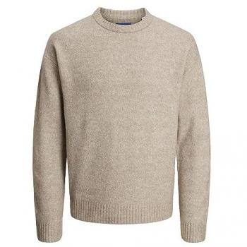 Jack & Jones Ollie Beige Crew Neck Sweater for Men Size L