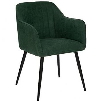 Sillón Comedor Visoca Verde Oscuro de Hierro y Madera - 57x61.5x83cm