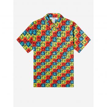 COMME DES GARCONS SHIRT 'Andy Warhol' Multicolor Short Sleeve Cotton Printed Poplin Full Print Shirt Size M Men