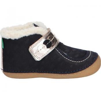 Kickers So Schuss Girls' Boots - Navy Blue or Fantasy, Soft Sole Baby Booties