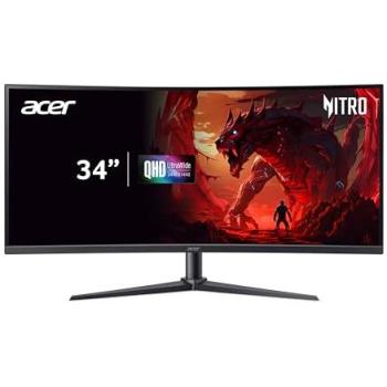 Monitor Gaming Curvo Acer Nitro XZ340CUR 34 UWQHD VA 240Hz HDR10 FreeSync Altura Ajustable