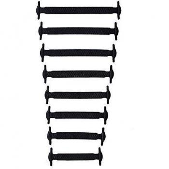 No plano elástico Tie silicona impermeable cordones rápidos cordones de las botas para adultos y niños - 16pc