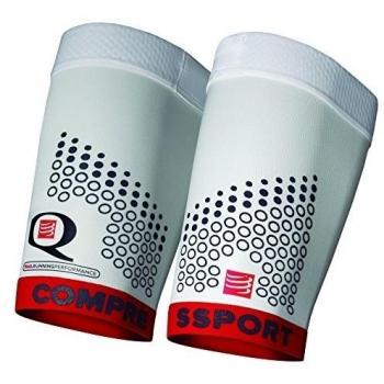 Compressport Quad Trail - Muslera unisex, color blanco/rojo, talla 4