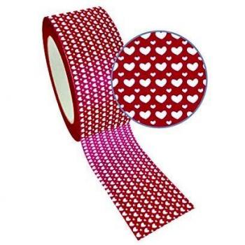Cinta Adhesiva Decorativa Ancha Queen Tape Amor - Roja - 48mm de Ancho - 8 Metros de Largo