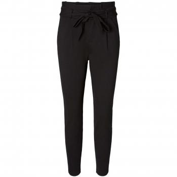 Vero Moda Women's Highwaist Loose Fit Paperbag Trousers - Black - Size L/30