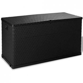 vidaXL Garden Storage Box 420 L Anthracite Lockable Outdoor Cushion Chest