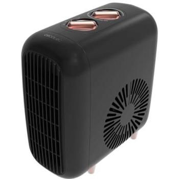 Calefactor Cerámico de Sobremesa Cecotec ReadyWarm 600 Lagoon Black 2000W, Silencioso, 3 Modos, Termostato Regulable, Seguridad Triple